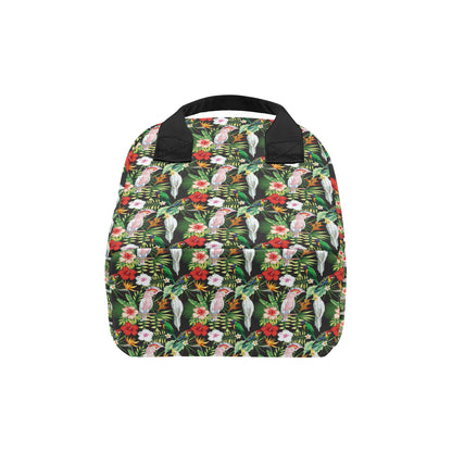 Tropical Flower Pattern Print Design TF03 Insulated Lunch Bag