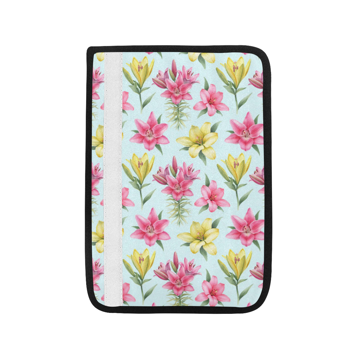 Lily Pattern Print Design LY010 Car Seat Belt Cover