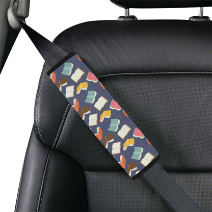 Book Pattern Print Design 01 Car Seat Belt Cover