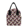 sugar skull Floral Pattern Insulated Lunch Bag