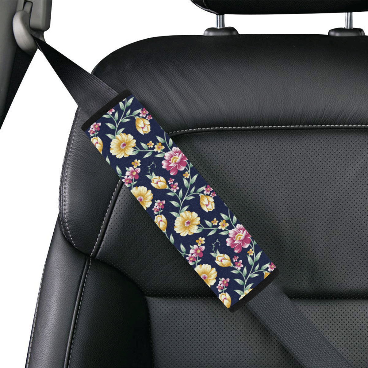 Gerberas Pattern Print Design GB03 Car Seat Belt Cover
