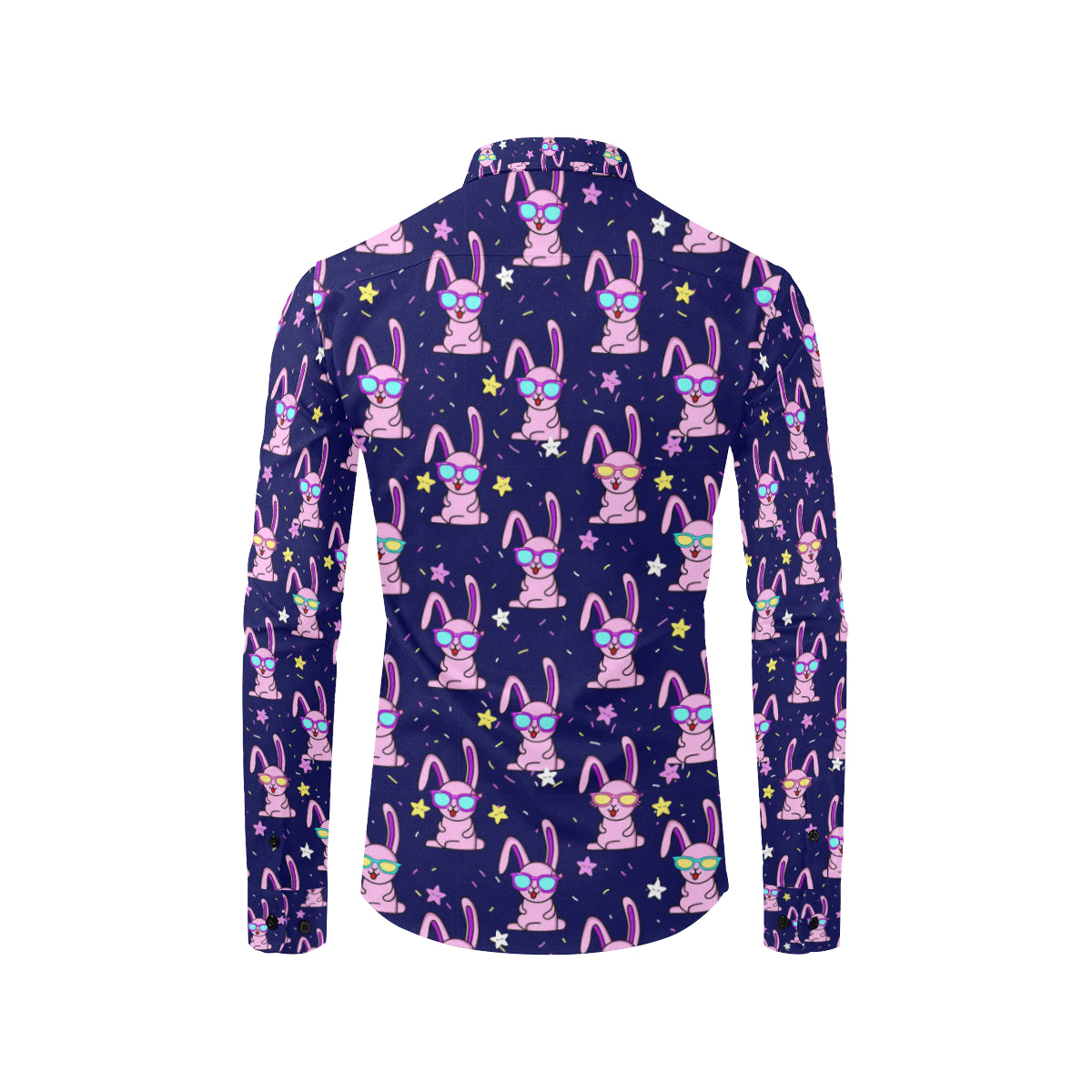 Rabbit Baby Pattern Print Design RB015 Men's Long Sleeve Shirt