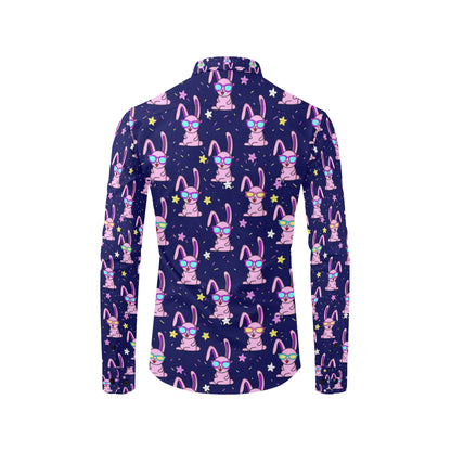 Rabbit Baby Pattern Print Design RB015 Men's Long Sleeve Shirt