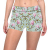 Magnolia Pattern Print Design MAG04 Yoga Shorts