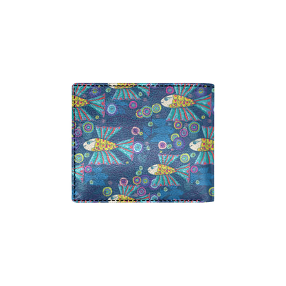 Flying Fish Pattern Print Design 01 Men's ID Card Wallet