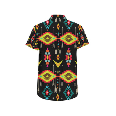 Native Pattern Print Design A05 Men's Short Sleeve Button Up Shirt