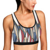 Surf board Pattern Sports Bra