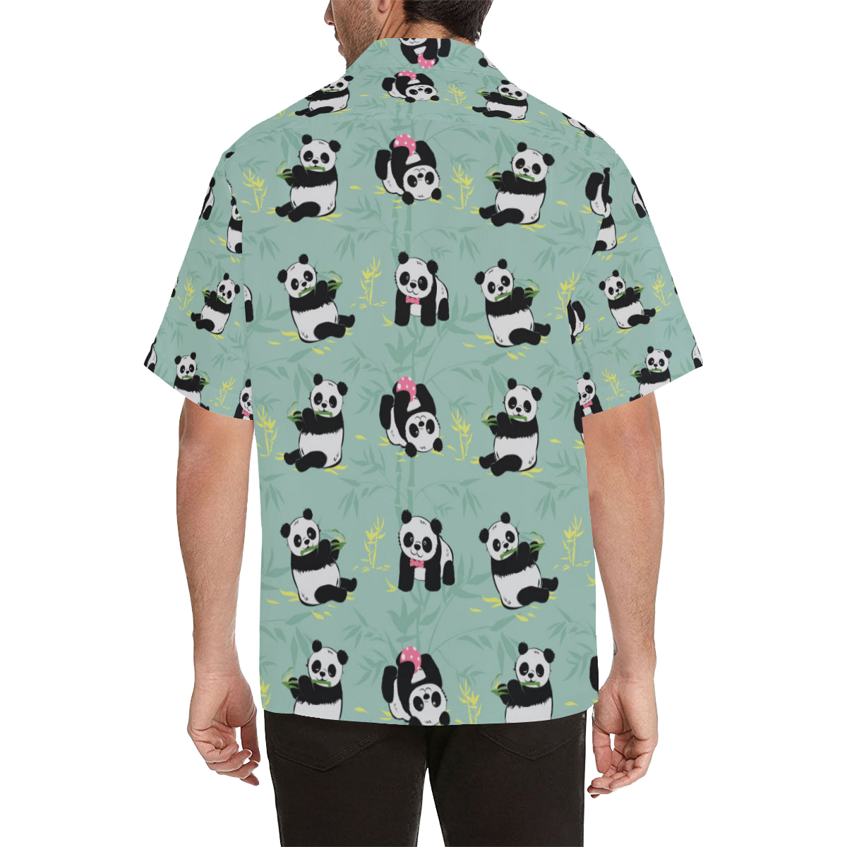 Panda Pattern Print Design A05 Men's Hawaiian Shirt
