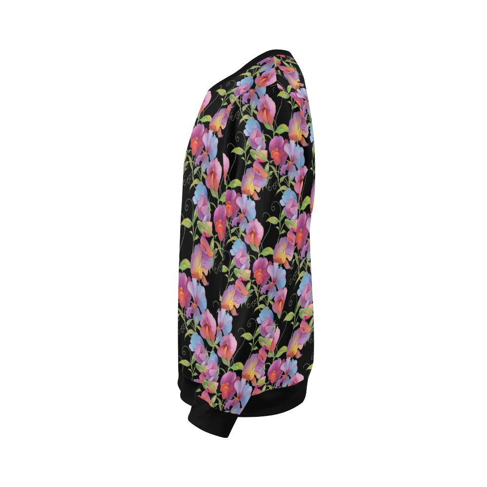 Peony Pattern Print Design PE012 Men Long Sleeve Sweatshirt