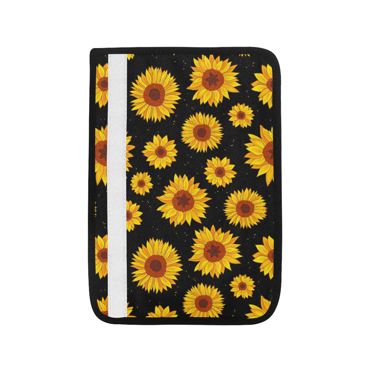 Sunflower Pattern Print Design SF09 Car Seat Belt Cover