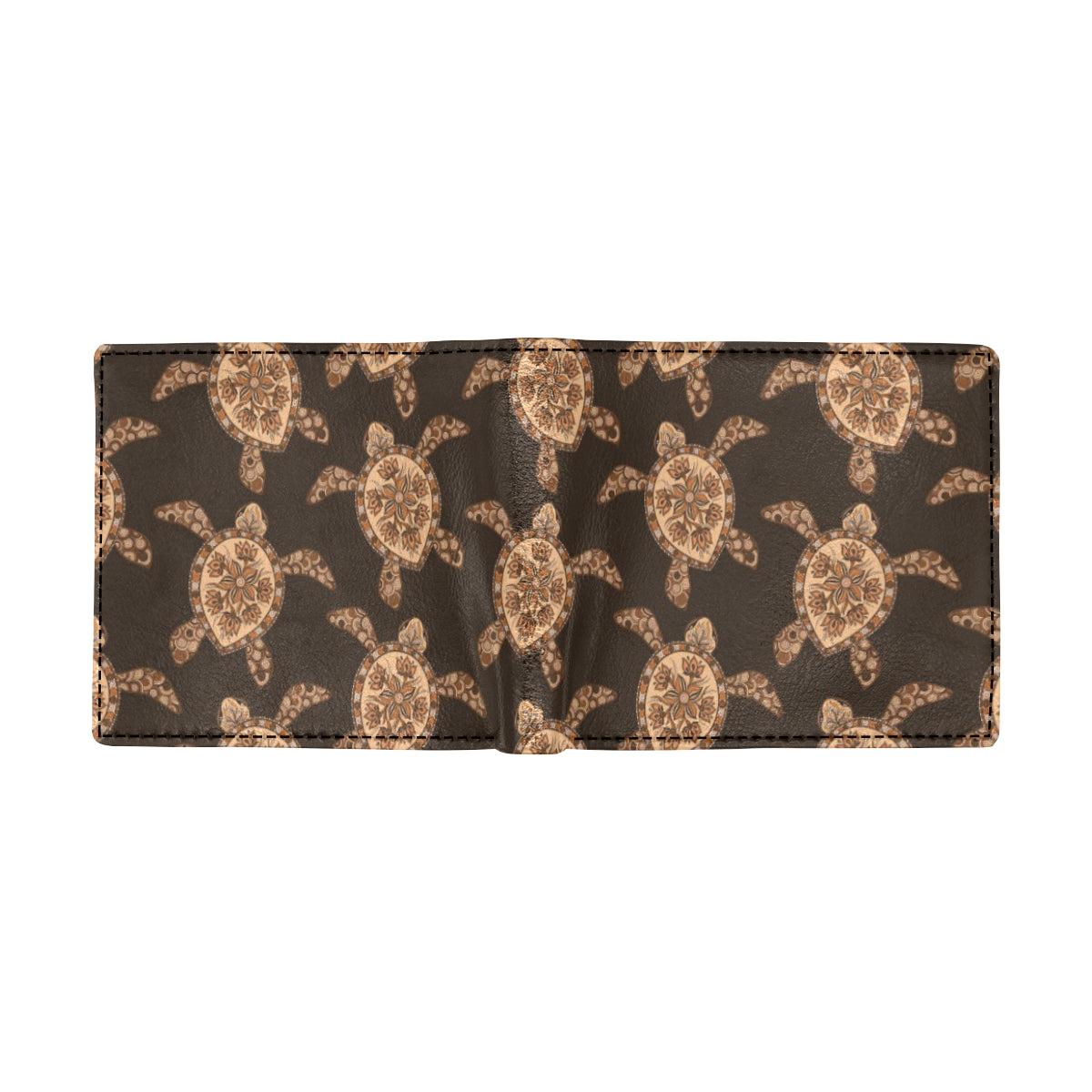 Tribal Sea Turtle Pattern Print Design T09 Men's ID Card Wallet