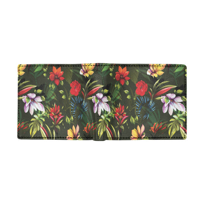 Magnolia Pattern Print Design 02 Men's ID Card Wallet