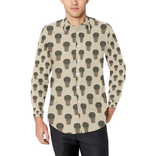 Platypus Pattern Print Design A03 Men's Long Sleeve Shirt