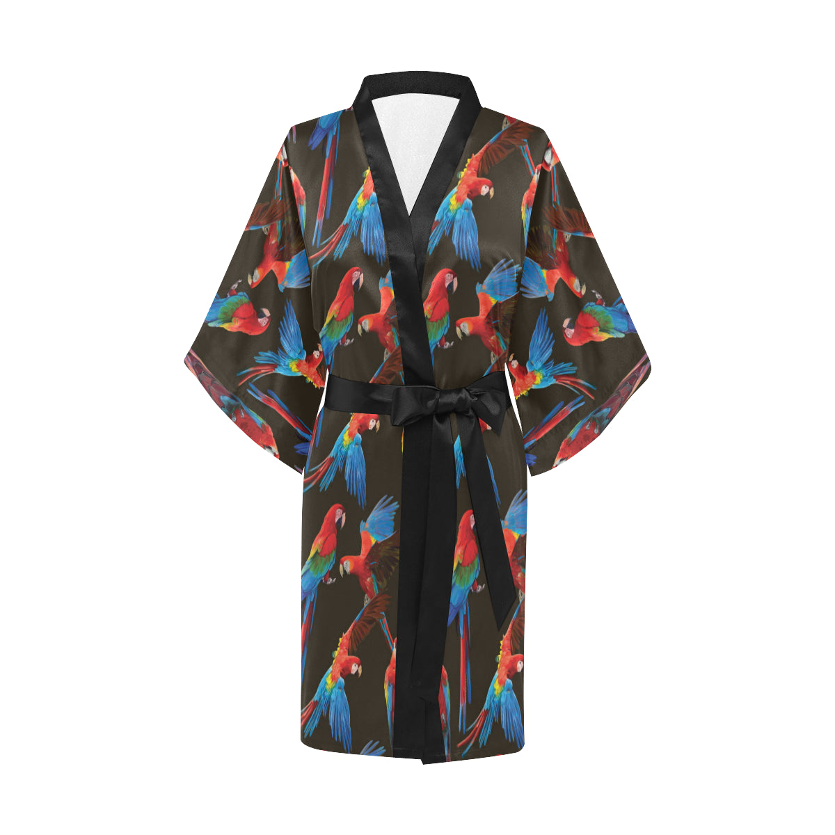 Macaw Pattern Print Design 04 Women's Short Kimono