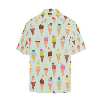 Ice Cream Pattern Print Design 03 Men's Hawaiian Shirt