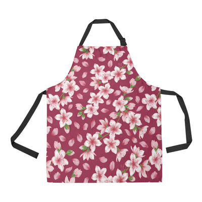 Cherry Blossom Pattern Print Design CB06 Apron with Pocket