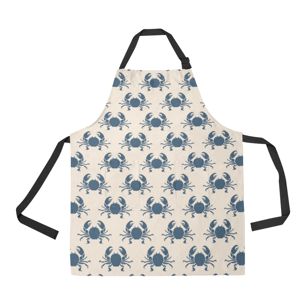 Crab Pattern Print Design 02 Apron with Pocket