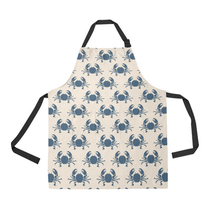 Crab Pattern Print Design 02 Apron with Pocket