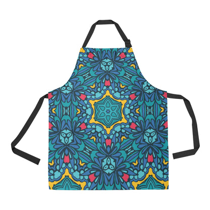 Kaleidoscope Pattern Print Design 04 Apron with Pocket