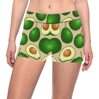 Avocado Pattern Print Design AC010 Yoga Shorts