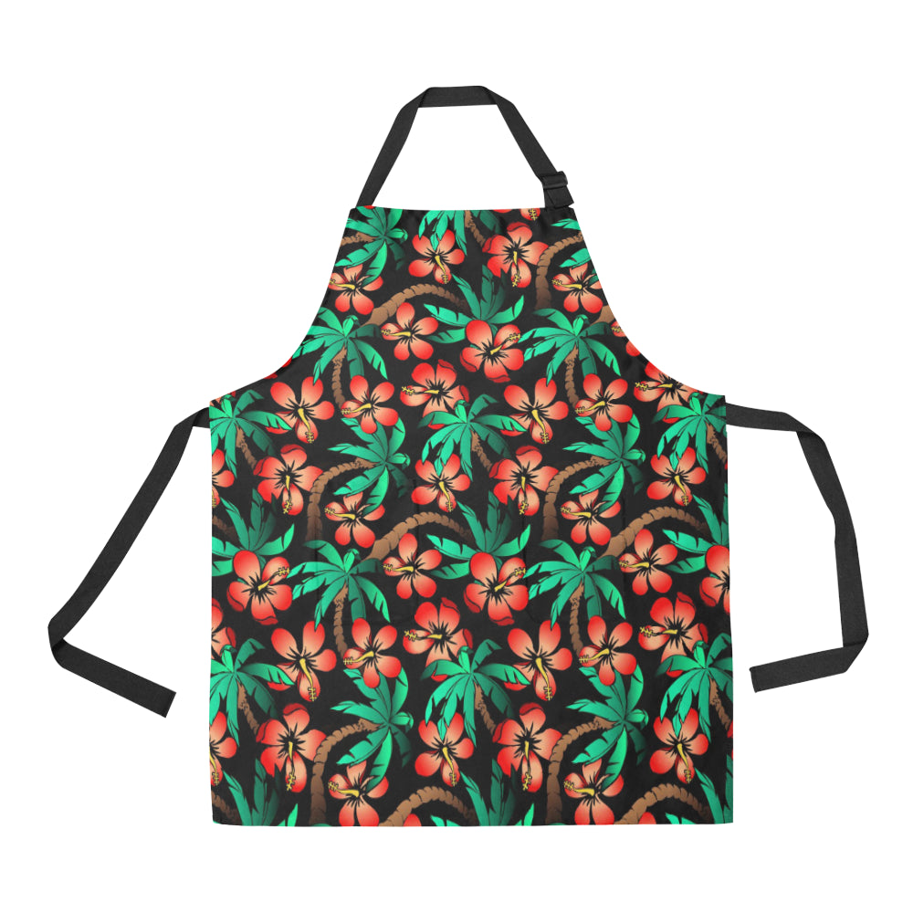 Hawaiian Themed Pattern Print Design H022 Apron with Pocket