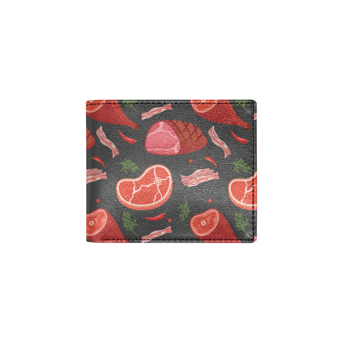 Meat Pattern Print Design 03 Men's ID Card Wallet