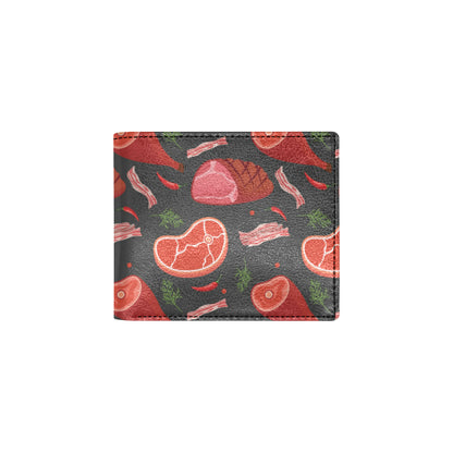 Meat Pattern Print Design 03 Men's ID Card Wallet