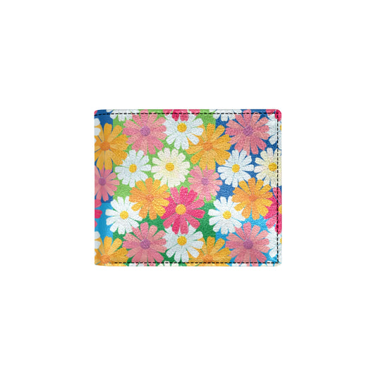 Daisy Pattern Print Design DS05 Men's ID Card Wallet