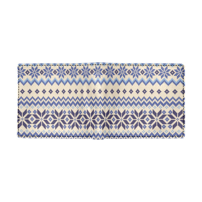 Nordic Pattern Print Design A03 Men's ID Card Wallet