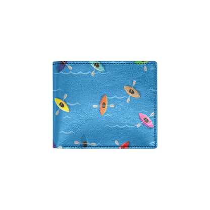 Kayak Pattern Print Design 03 Men's ID Card Wallet