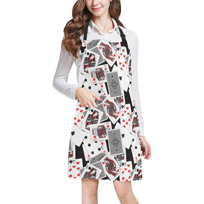 Poker Cards Pattern Print Design A04 Apron with Pocket