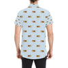 Beagle Pattern Print Design 06 Men's Short Sleeve Button Up Shirt