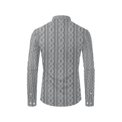Cable Knit Pattern Print Design 01 Men's Long Sleeve Shirt