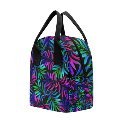 Tropical Flower Pattern Print Design TF010 Insulated Lunch Bag