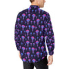 Jellyfish Neon Print Men's Long Sleeve Shirt