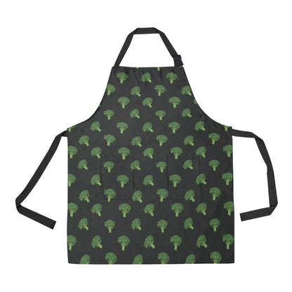 Broccoli Pattern Print Design 04 Apron with Pocket