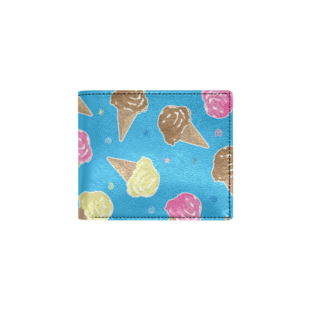 Ice Cream Pattern Print Design 01 Men's ID Card Wallet