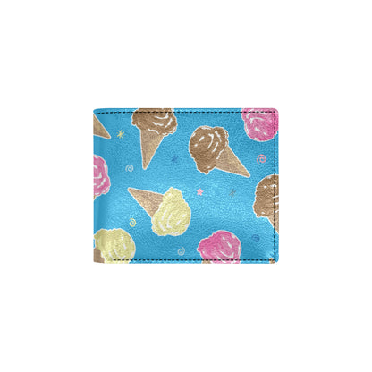 Ice Cream Pattern Print Design 01 Men's ID Card Wallet