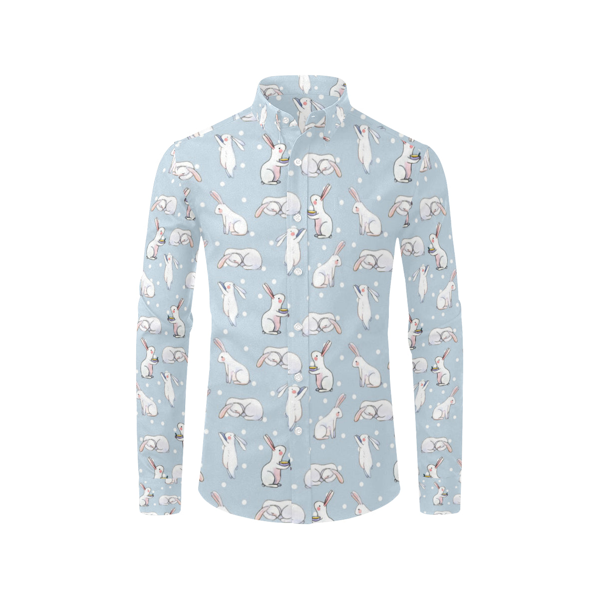 Rabbit Pattern Print Design RB06 Men's Long Sleeve Shirt