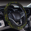 Peacock Feather Pattern Design Print Steering Wheel Cover with Elastic Edge