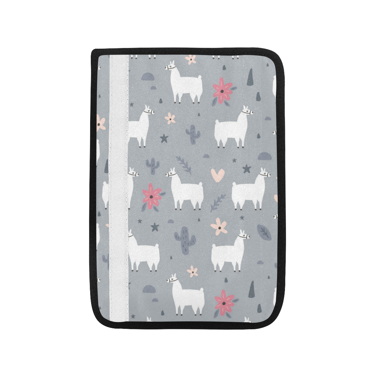 Llama Pattern Print Design 010 Car Seat Belt Cover
