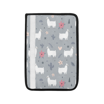 Llama Pattern Print Design 010 Car Seat Belt Cover