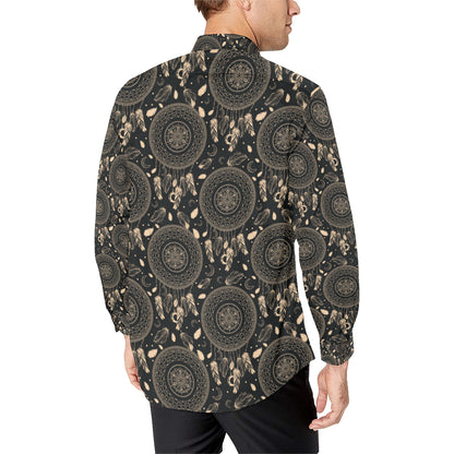 Dream Catcher Mandala Boho Moon Men's Long Sleeve Shirt
