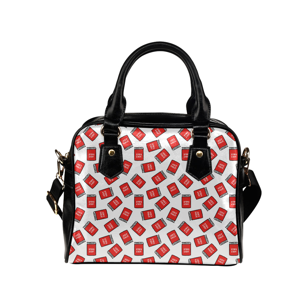 Bible Pattern Print Design 03 Shoulder Handbag