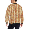 Tiki Orange Vertical Pattern Men Long Sleeve Sweatshirt