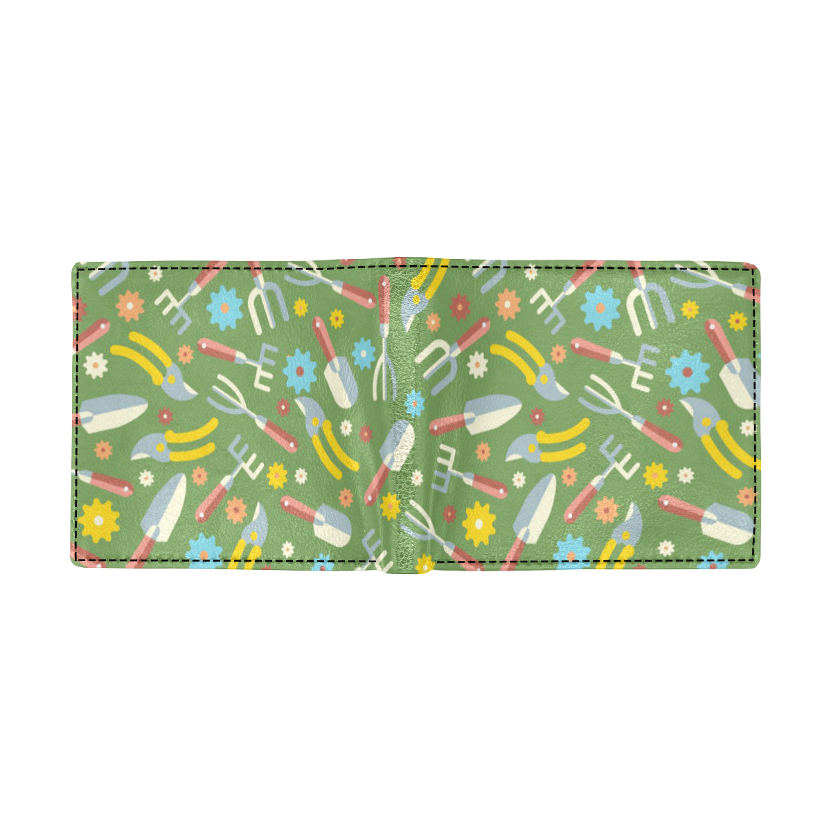 Gardening Pattern Print Design G06 Men's ID Card Wallet