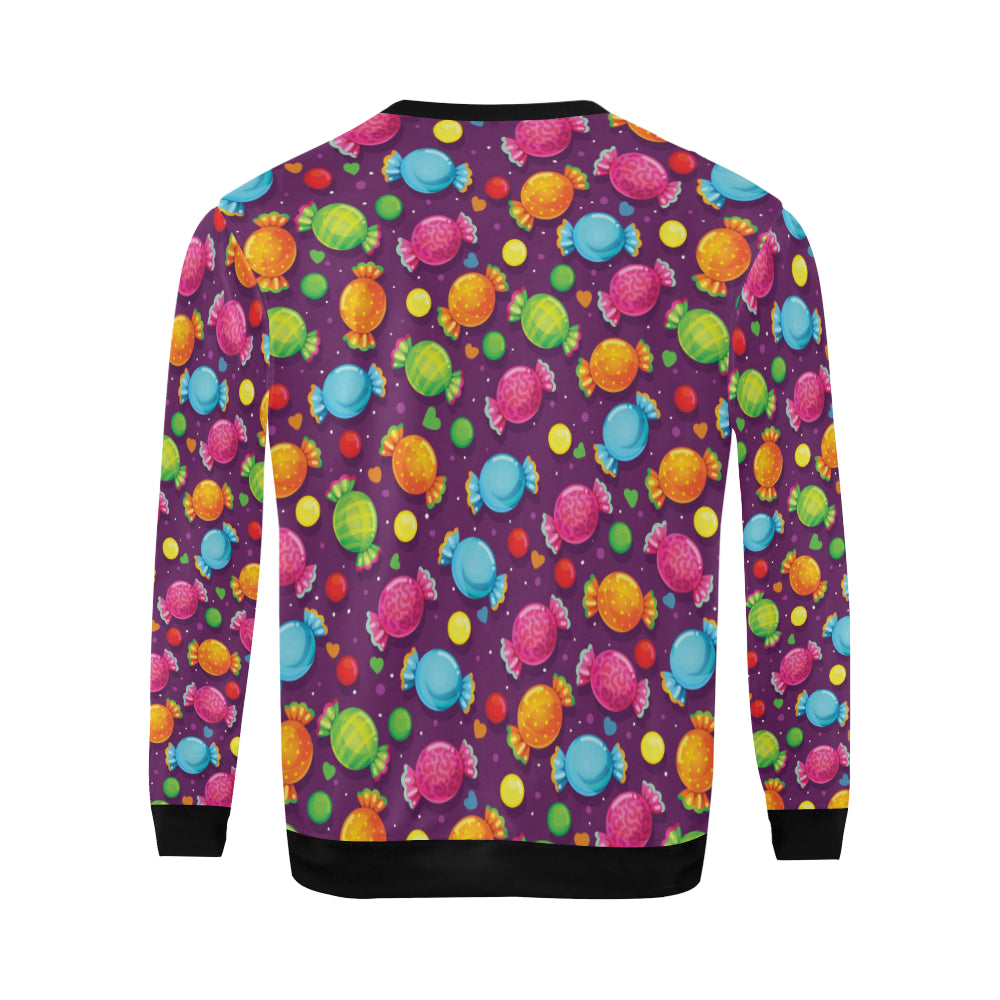 Candy Pattern Print Design CA05 Men Long Sleeve Sweatshirt