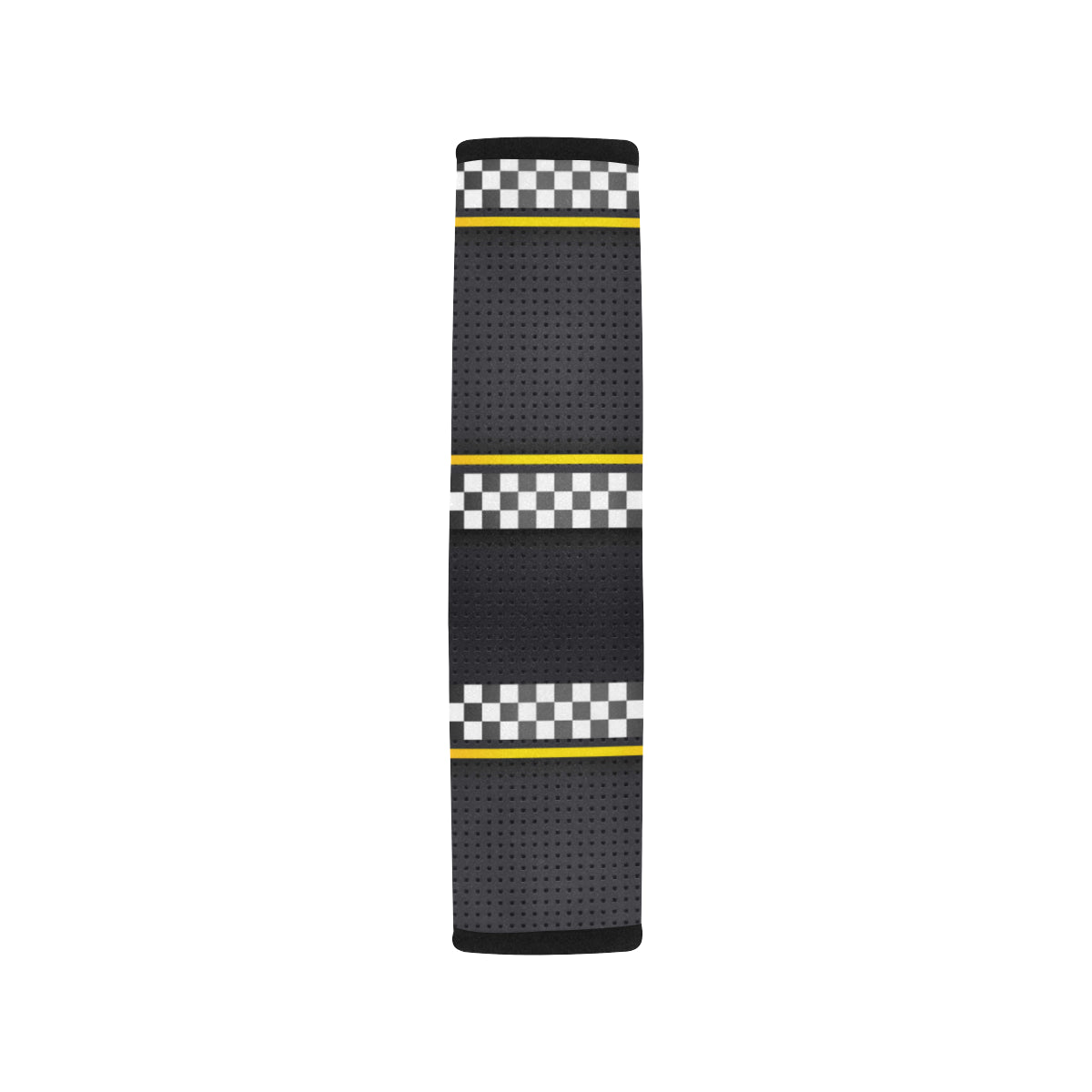 Checkered Flag Yellow Line Style Car Seat Belt Cover