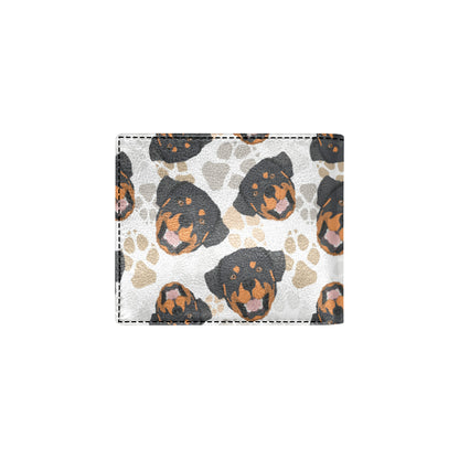 Rottweiler Pattern Print Design A03 Men's ID Card Wallet