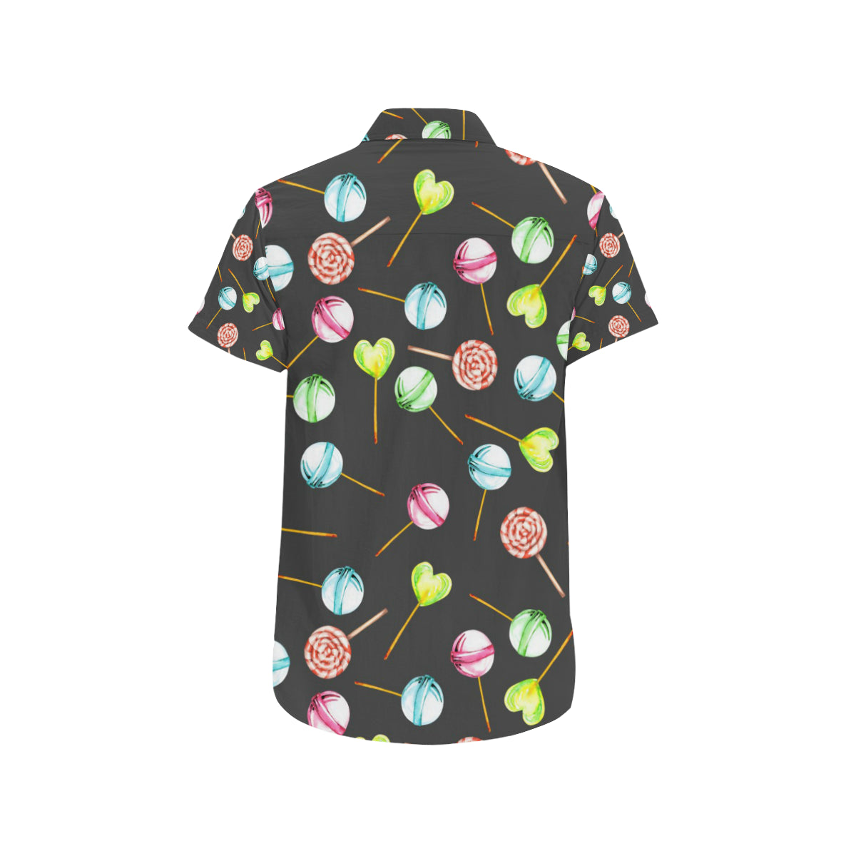 Lollipop Pattern Print Design LL02 Men's Short Sleeve Button Up Shirt
